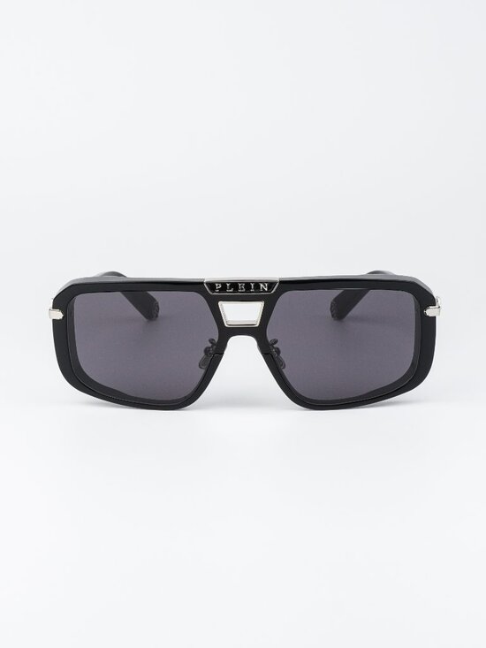 Philipp Plein Women Sunglasses Black Grey Pilot SPP008M 0700 NEW AUTHENTIC main image 11